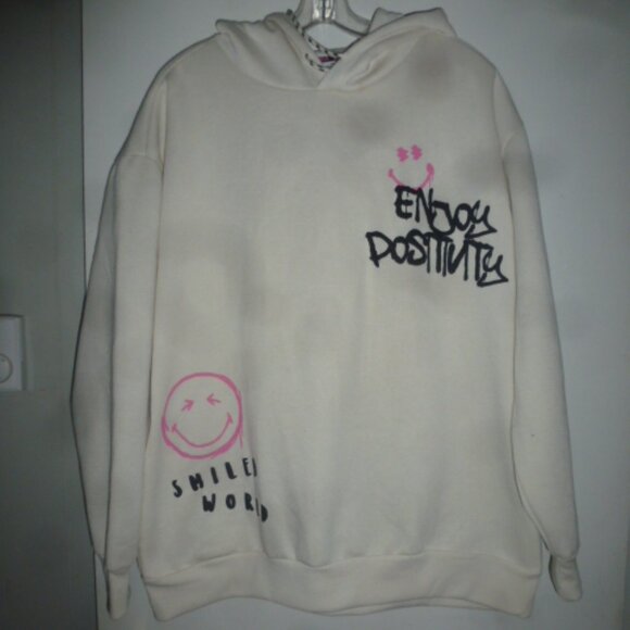 ๐ธ Smiley World Womenโs Hoodie Sweatshirt โ Size L ๐ธ - Picture 5 of 9